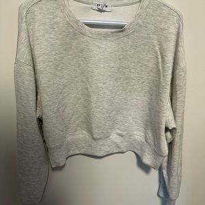 Grey Cropped Sweater Top